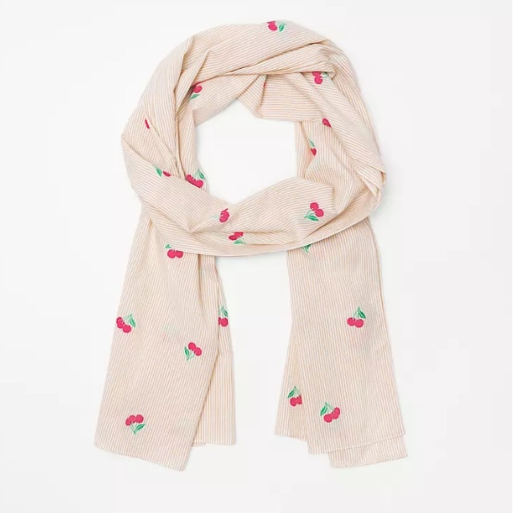 Ann Taylor Cherry clip scarf.